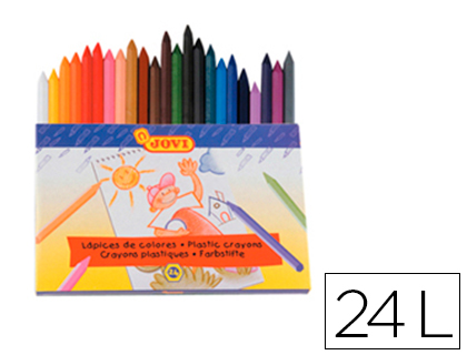 24 lápices de cera Jovi